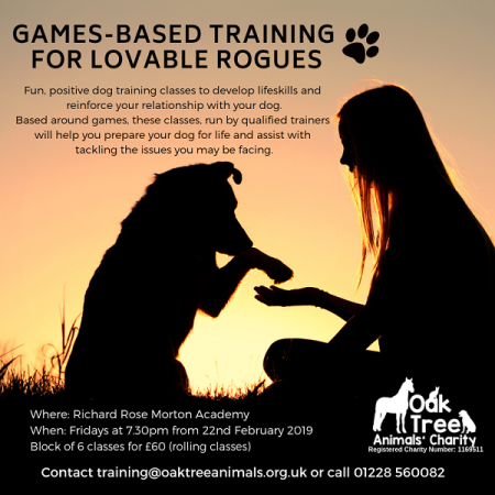 Spaces still left for Games-Based Training Dog Classes!